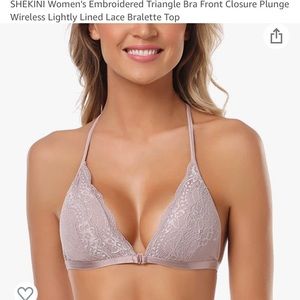 T-strap front clasp bralette size medium
